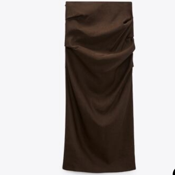 Zara DRAPED MIDI SKIRT - LIMITED EDITION NWT XL - Picture 2 of 6